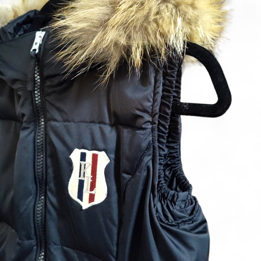 Kingsland Equestrian Collection Black Puffer Vest (Gilet) with Faux Fur-Trimmed - Picture 4 of 11